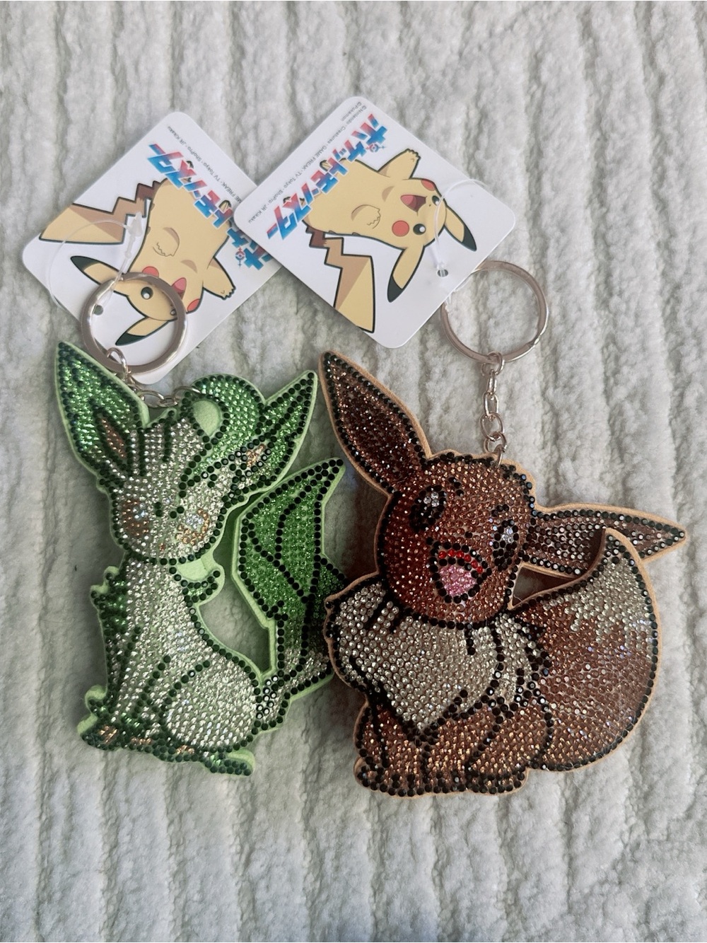 NWT! Rhinestone Keychain RARE Pokemon Center Japan
